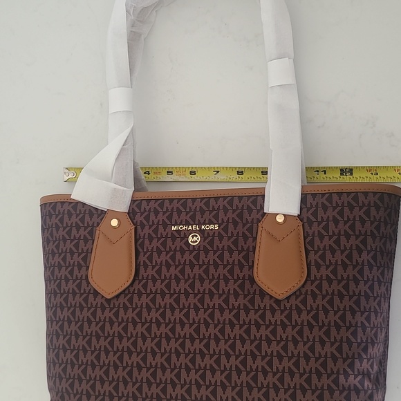 Michael Kors EvaTote NWT BRN/ACORN - Picture 7 of 11